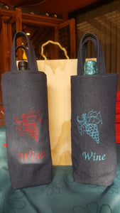 Bolso porta vino personalizado